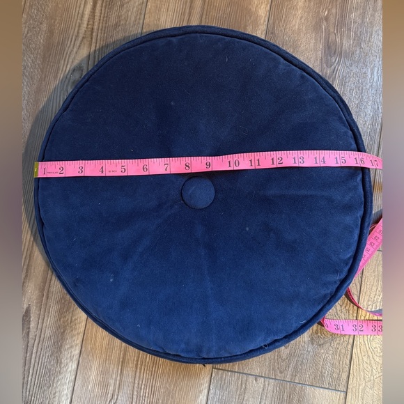 Basset Blue Velvet Throw Pillow with Down Filling - Picture 2 of 2